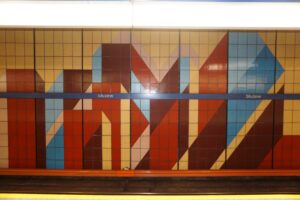 Mozaika na stacji metra Służew
