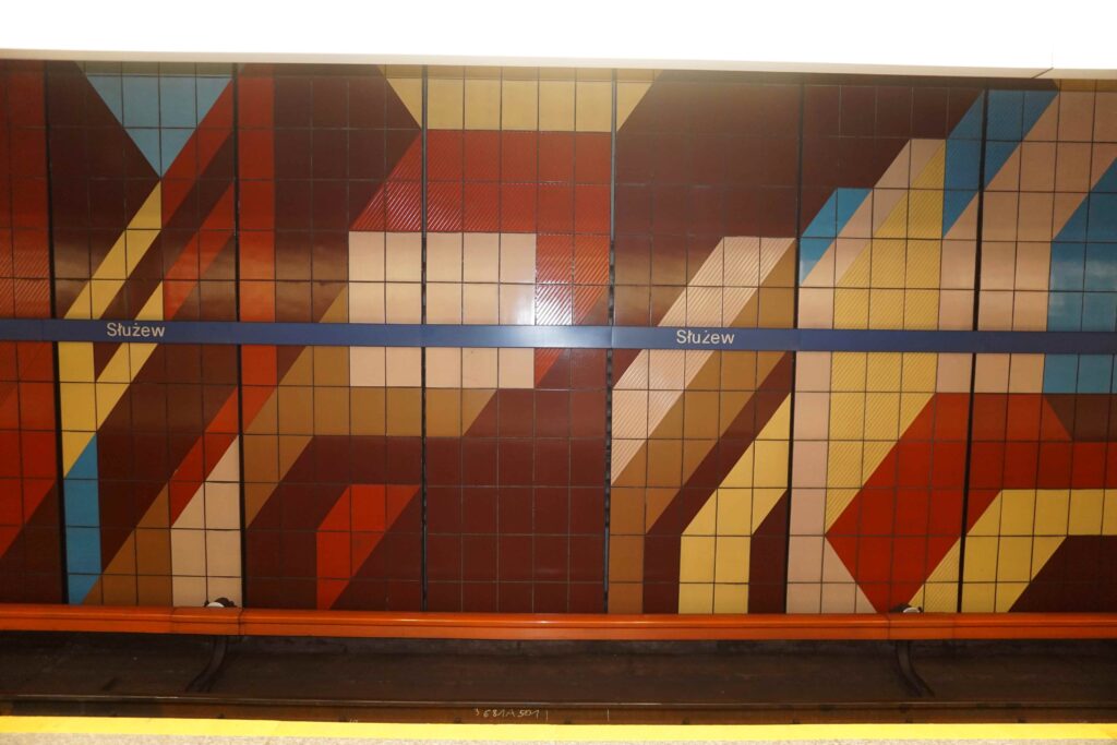 Mozaika na stacji warszawskiego metra służew